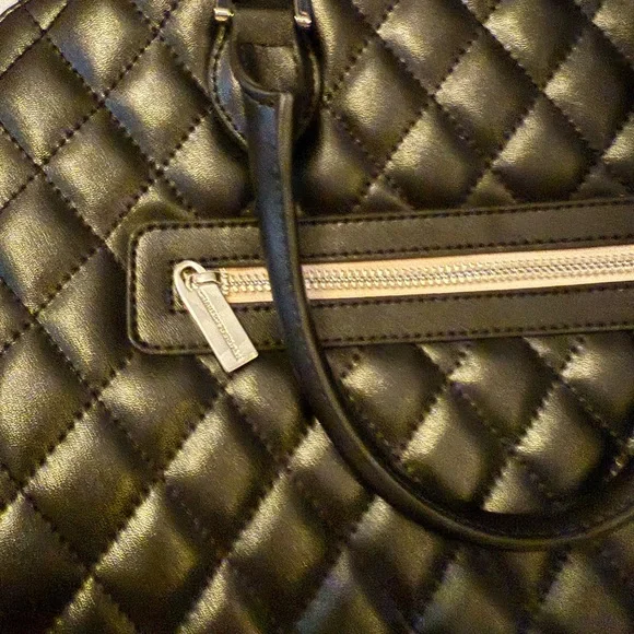 Charles Jourdan Paris Quilted Leather Two-Tone Satchel – NWOT w/ Dust Bag - Picture 8 of 14